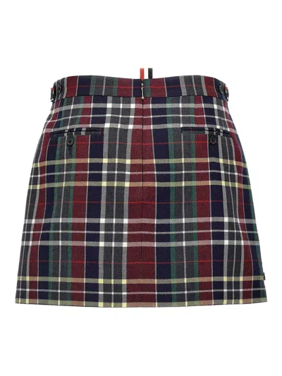 Thom Browne Wool Twill Mini Skirt In