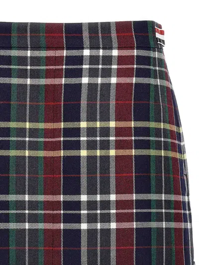 Thom Browne Wool Twill Mini Skirt In