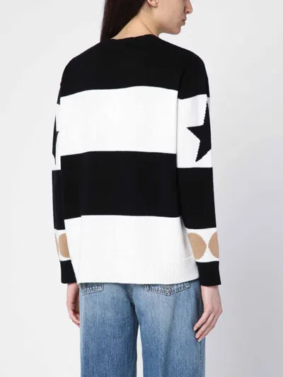 Max Mara Wool And Cashmere Sweater With Flocked 1951 Motif