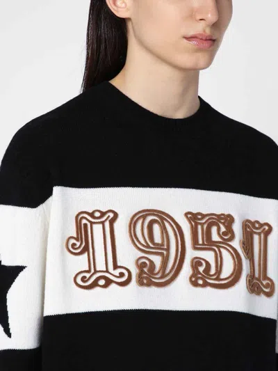 Max Mara Wool And Cashmere Sweater With Flocked 1951 Motif