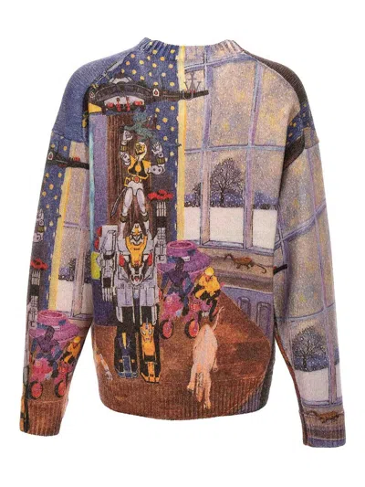 Jw Anderson Multicolor Computer Print Sweater In Multi