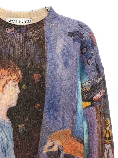 Jw Anderson Multicolor Computer Print Sweater In Multi