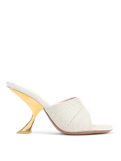 Amina Muaddi Taylor Woven 90 Slipper Sandals