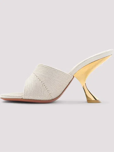 Amina Muaddi Taylor Woven 90 Slipper Sandals