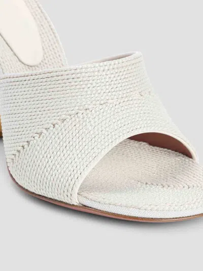 Amina Muaddi Taylor Woven 90 Slipper Sandals