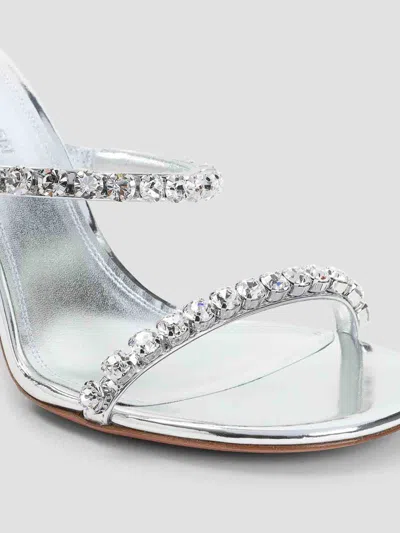 Amina Muaddi Womens Other Gilda Crystal-embellished Leather Heeled Mules