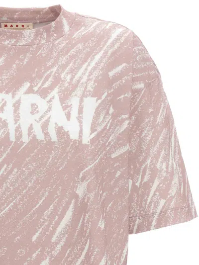 Marni Logo Print Cropped T-shirt