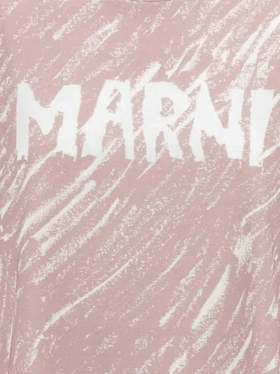 Marni Logo Print Cropped T-shirt