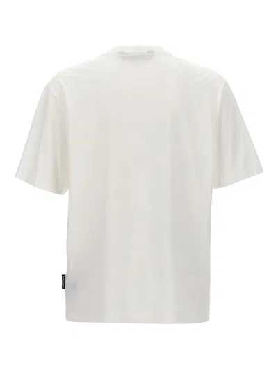 Palm Angels White Short-sleeved T-shirt With Monogram Pa Embroidery In White