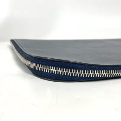 Pre-owned Louis Vuitton Blue Navy Blue Epi Leather Clutch Bag Pochette Pouch ()