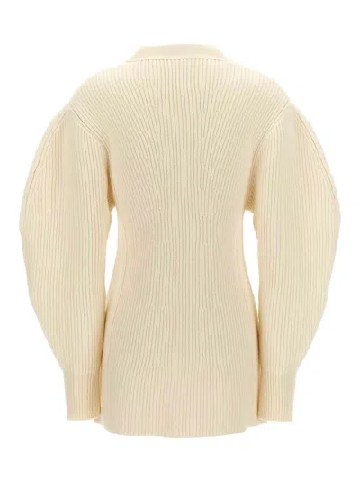 Jil Sander Long Ribbed Wool Cardigan