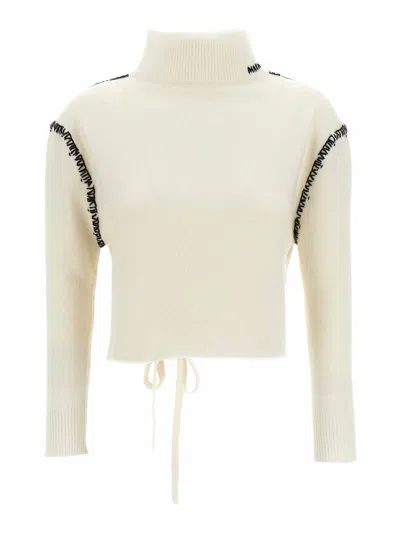Marni Off-white Wool Cashmere Wrap Sweater