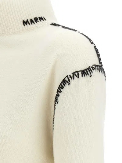 Marni Off-white Wool Cashmere Wrap Sweater