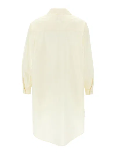 Mm6 Maison Margiela Mm6 By Maison Margiela Logo Print Chemisier Dress