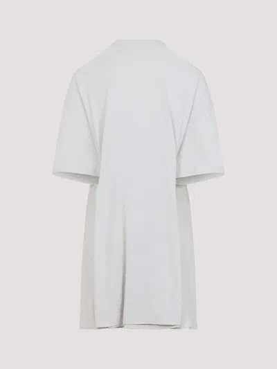 Balenciaga Semi Fitted Cotton T-shirt Dress In White