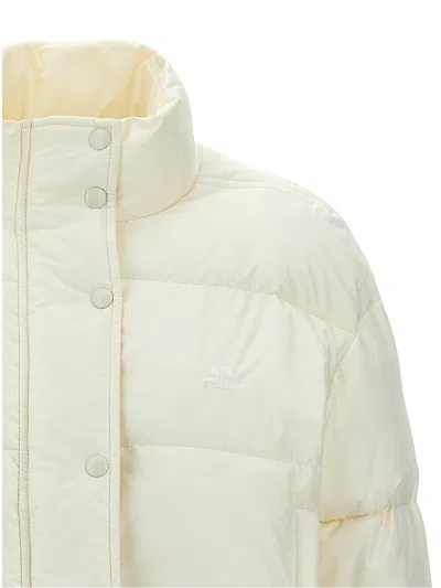 Courrèges Cropped High Collar Quilted Jacket