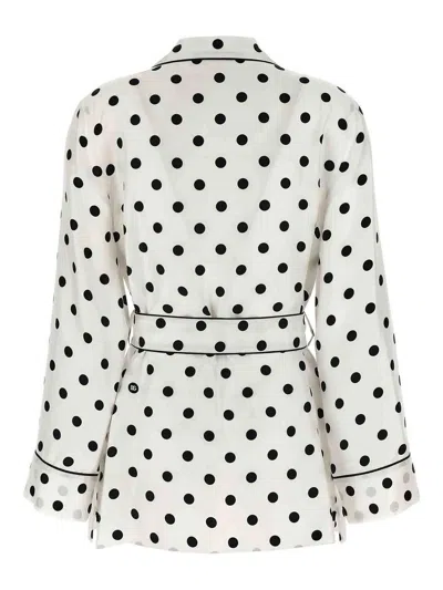 Dolce & Gabbana Polka-dot Long-sleeved Pajama Shirt