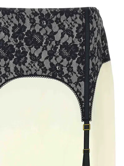 Moschino Illusion Lace Print Midi Skirt