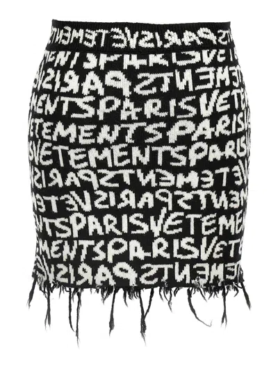 Vetements Paris Monogram Mini Skirt