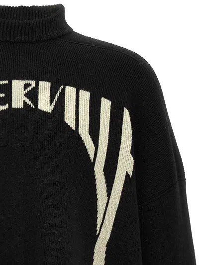 Rick Owens Intarsia-knit Slogan Sweater In Virgin Wool