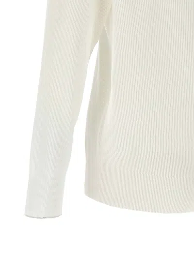 Brunello Cucinelli Ribbed Long Sleeve Polo Shirt