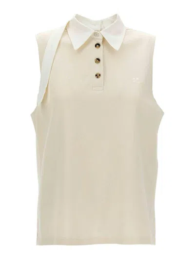 Courrèges Natural Multi-buttons Sweater