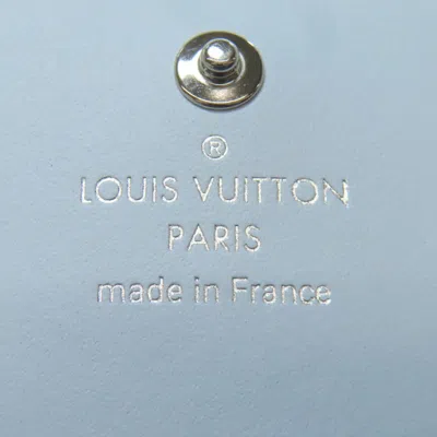 Pre-owned Louis Vuitton Blue White Mahina Leather Wallet (bi-fold) () In Multi