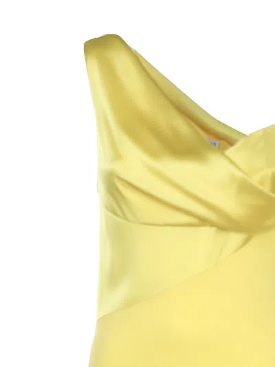 Loewe Satin Long One Off The Shoulder Dress