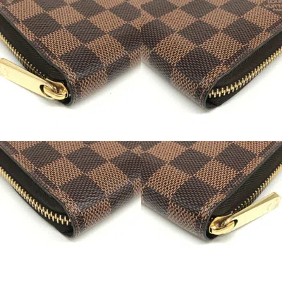 Pre-owned Louis Vuitton Brown Damier Canvas Ebene Damier Canvas Long Wallet (bi-fold) ()