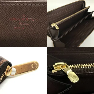 Pre-owned Louis Vuitton Brown Damier Canvas Ebene Damier Canvas Long Wallet (bi-fold) ()