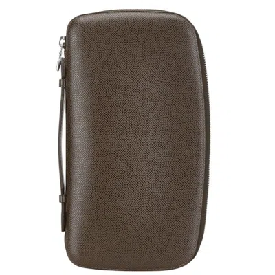 Pre-owned Louis Vuitton Brown Grizzly Leather Long Wallet (bi-fold) ()