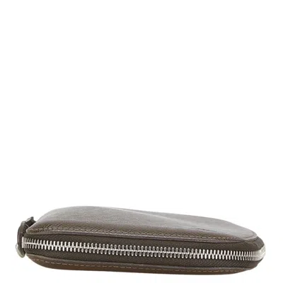 Pre-owned Louis Vuitton Brown Grizzly Leather Long Wallet (bi-fold) ()