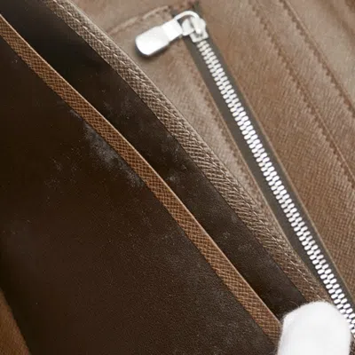 Pre-owned Louis Vuitton Brown Grizzly Leather Long Wallet (bi-fold) ()