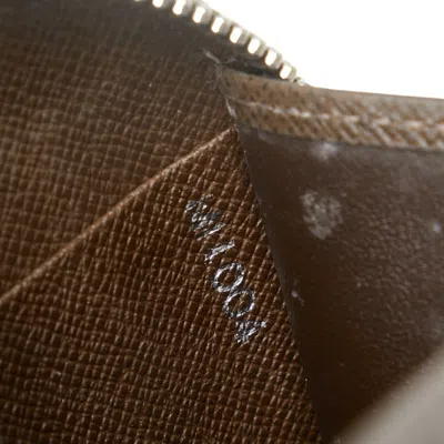 Pre-owned Louis Vuitton Brown Grizzly Leather Long Wallet (bi-fold) ()