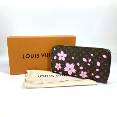 Pre-owned Louis Vuitton Brown Monogram Pink Monogram Long Wallet (bi-fold) ()