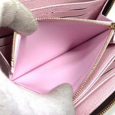 Pre-owned Louis Vuitton Brown Monogram Pink Monogram Long Wallet (bi-fold) ()