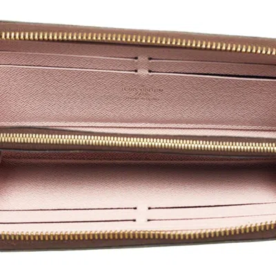 Pre-owned Louis Vuitton Brown Monogram Rose Ballerine Monogram Leather Long Wallet (bi-fold) ()