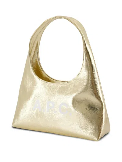 Apc Baby Ninon Metallic Shoulder Bag In Gold