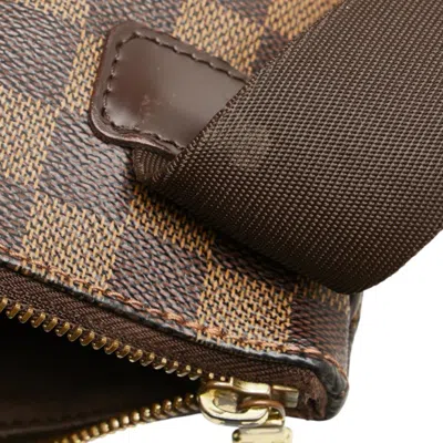 Pre-owned Louis Vuitton Brown Pvc Leather Pochette Shoulder Bag ()