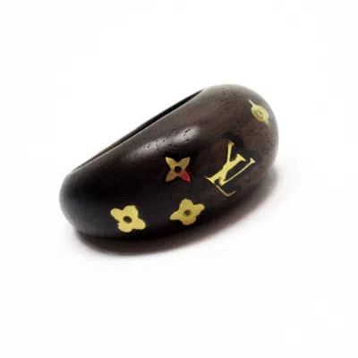 Pre-owned Louis Vuitton Brown Wood Band Ring ()