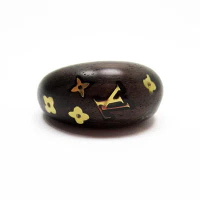 Pre-owned Louis Vuitton Brown Wood Band Ring ()