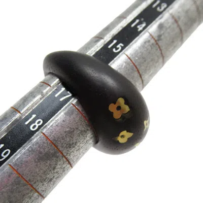 Pre-owned Louis Vuitton Brown Wood Band Ring ()