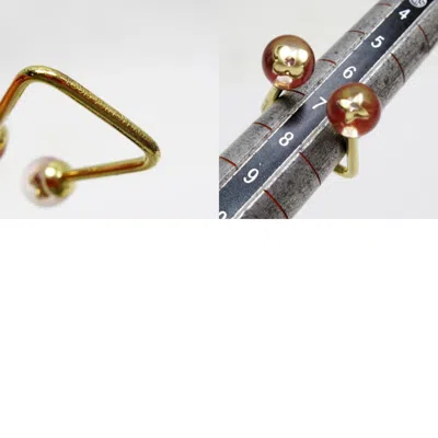 Pre-owned Louis Vuitton Clear Gold Pink Metal Band Ring ()