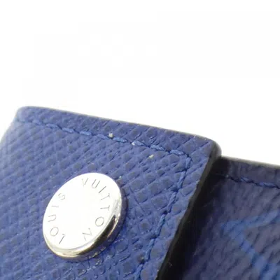 Pre-owned Louis Vuitton Cobalt Coated Canvas Leather Wallet (tri-fold) ()
