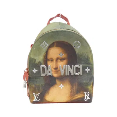 Pre-owned Louis Vuitton Corail Pink Gold Coated Canvas Backpack ()
