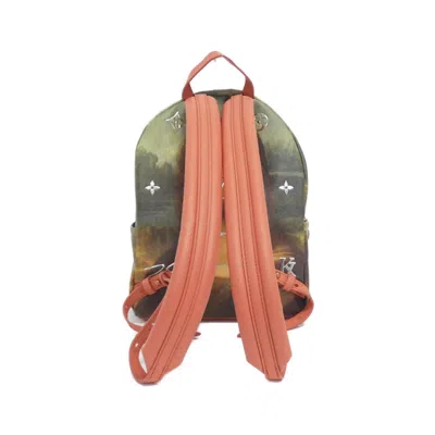 Pre-owned Louis Vuitton Corail Pink Gold Coated Canvas Backpack ()