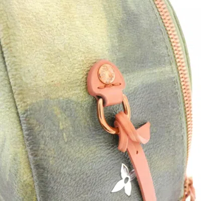 Pre-owned Louis Vuitton Corail Pink Gold Coated Canvas Backpack ()