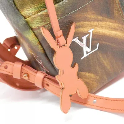 Pre-owned Louis Vuitton Corail Pink Gold Coated Canvas Backpack ()
