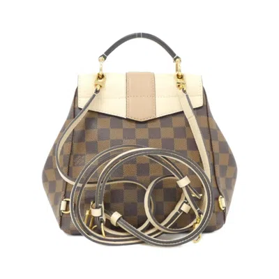Pre-owned Louis Vuitton Cream Ebene Coated Canvas Backpack ()