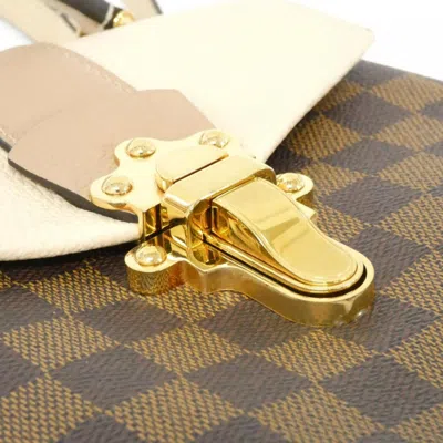 Pre-owned Louis Vuitton Cream Ebene Coated Canvas Backpack ()